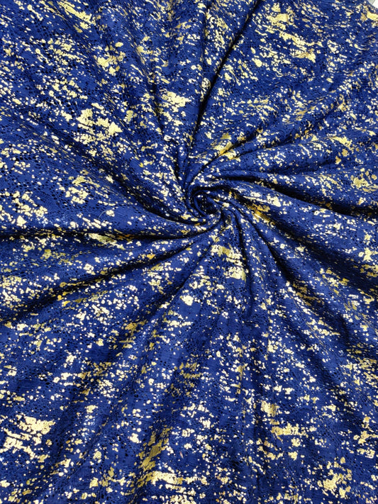 Golden foil fabric