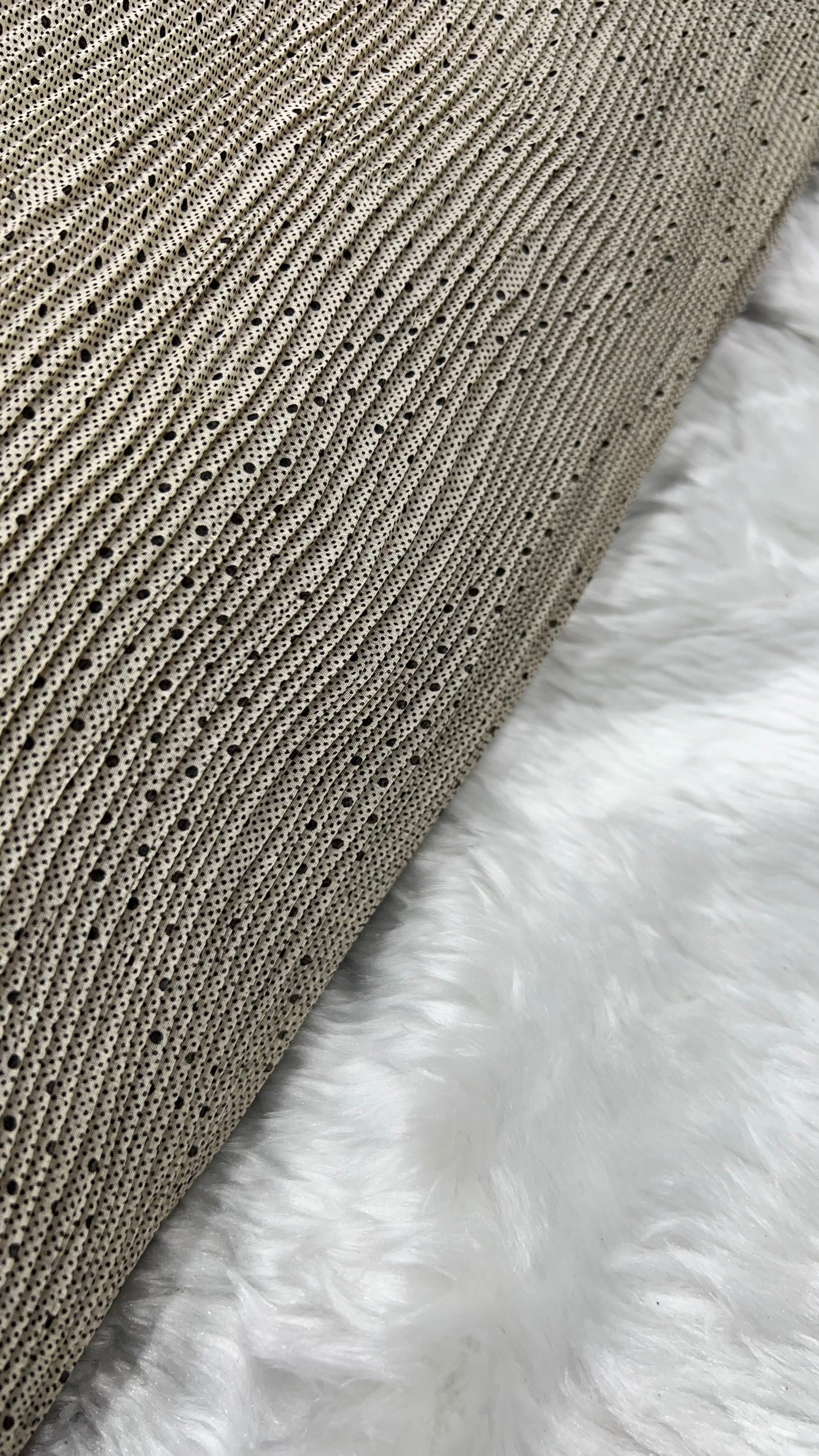 Shiffon printed pleated fabric