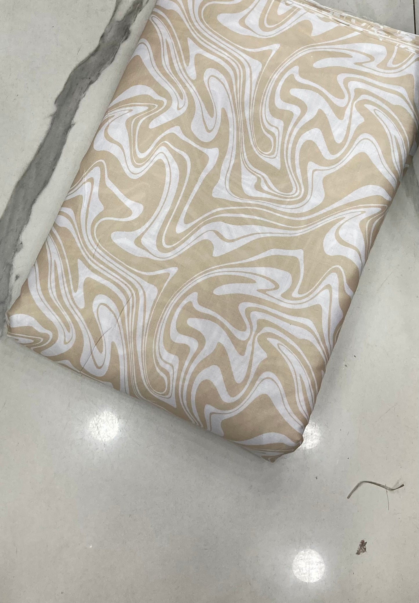 Linen Blend printed Fabric