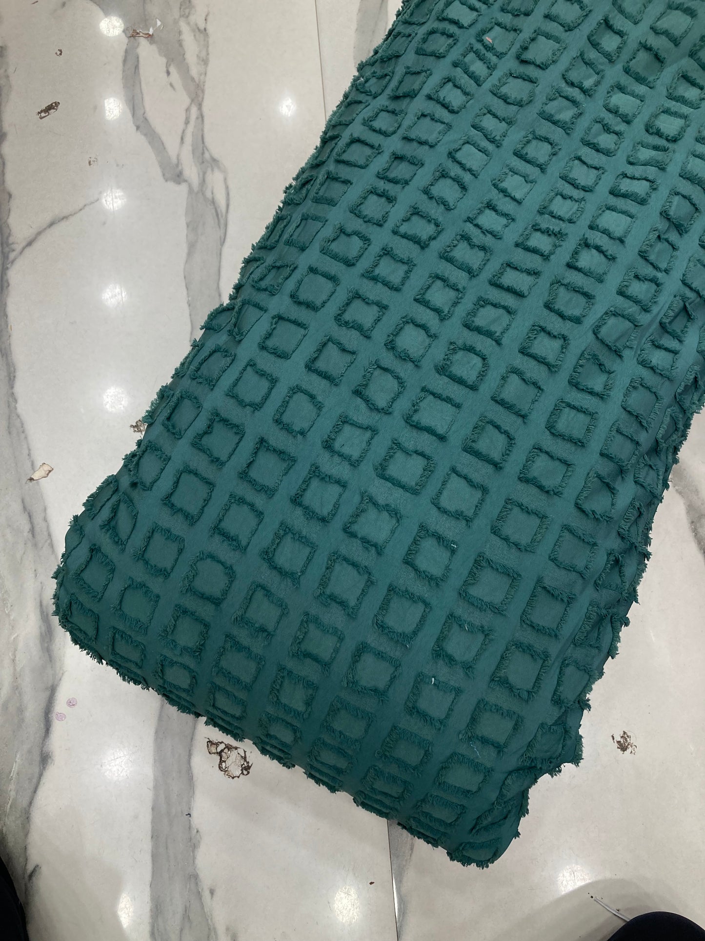 Imported Fur check jacquard fabric