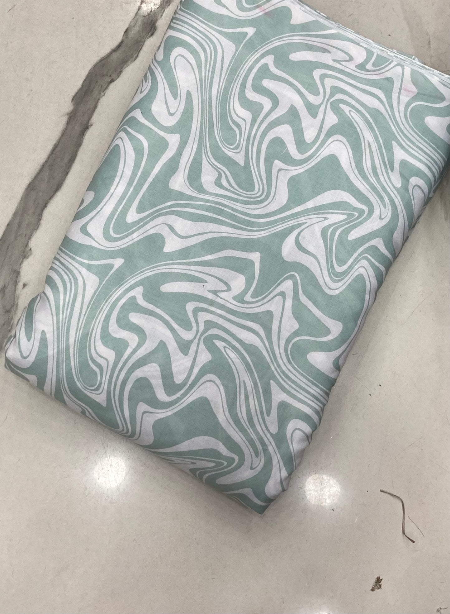 Linen Blend printed Fabric