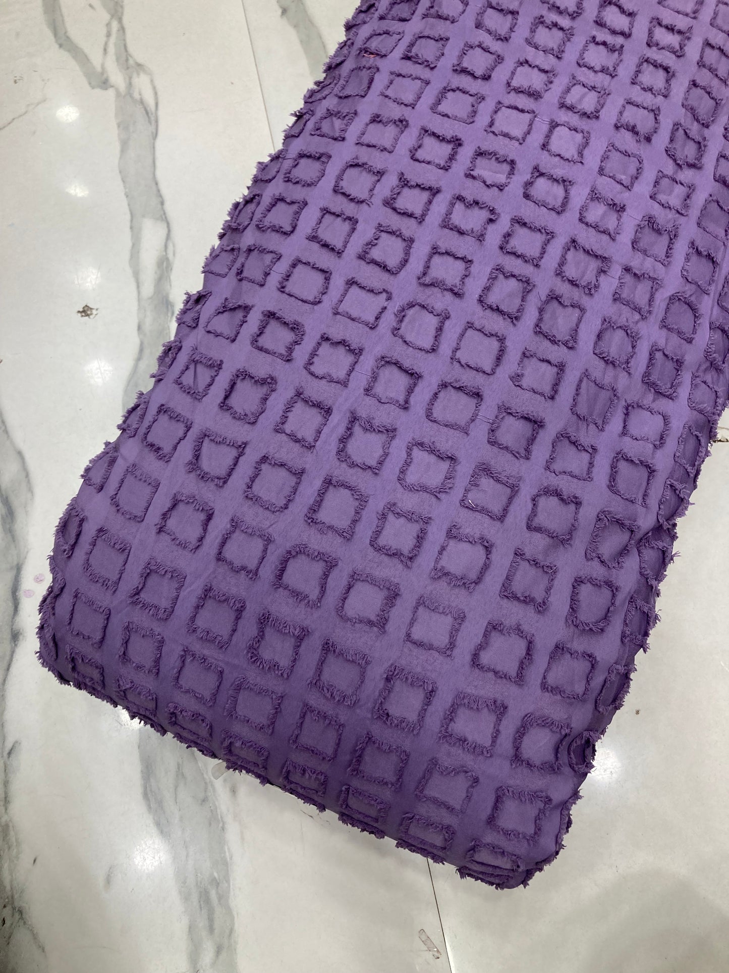 Imported Fur check jacquard fabric