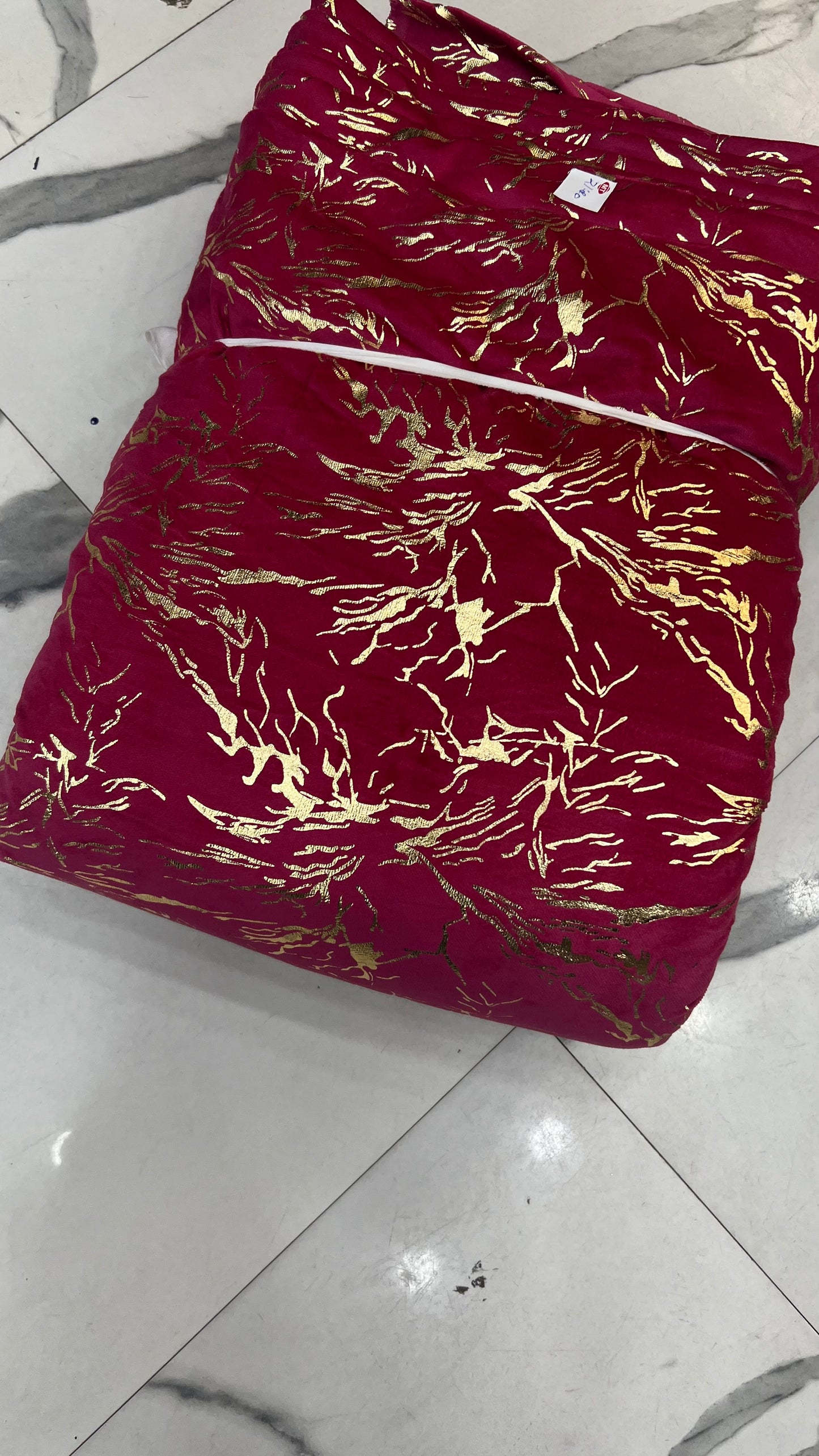 Golden foil fabric