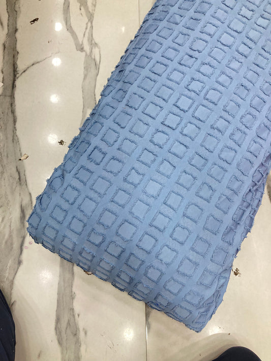 Imported Fur check jacquard fabric