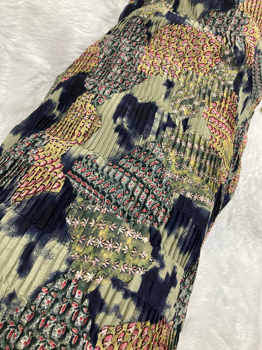 Pleated Crepe fabric