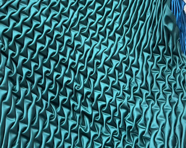Satin smocked fabric