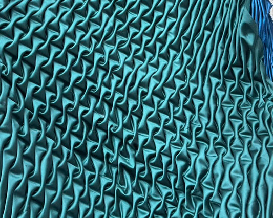 Satin smocked fabric