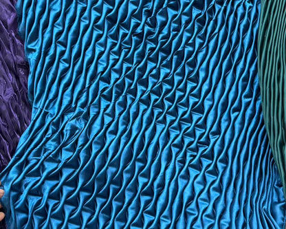 Satin smocked fabric