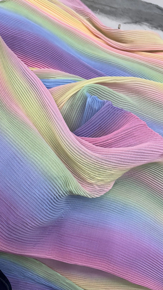 Rainbow pleated