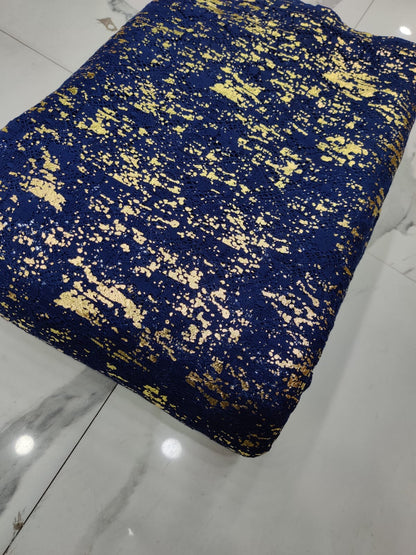 Golden foil fabric