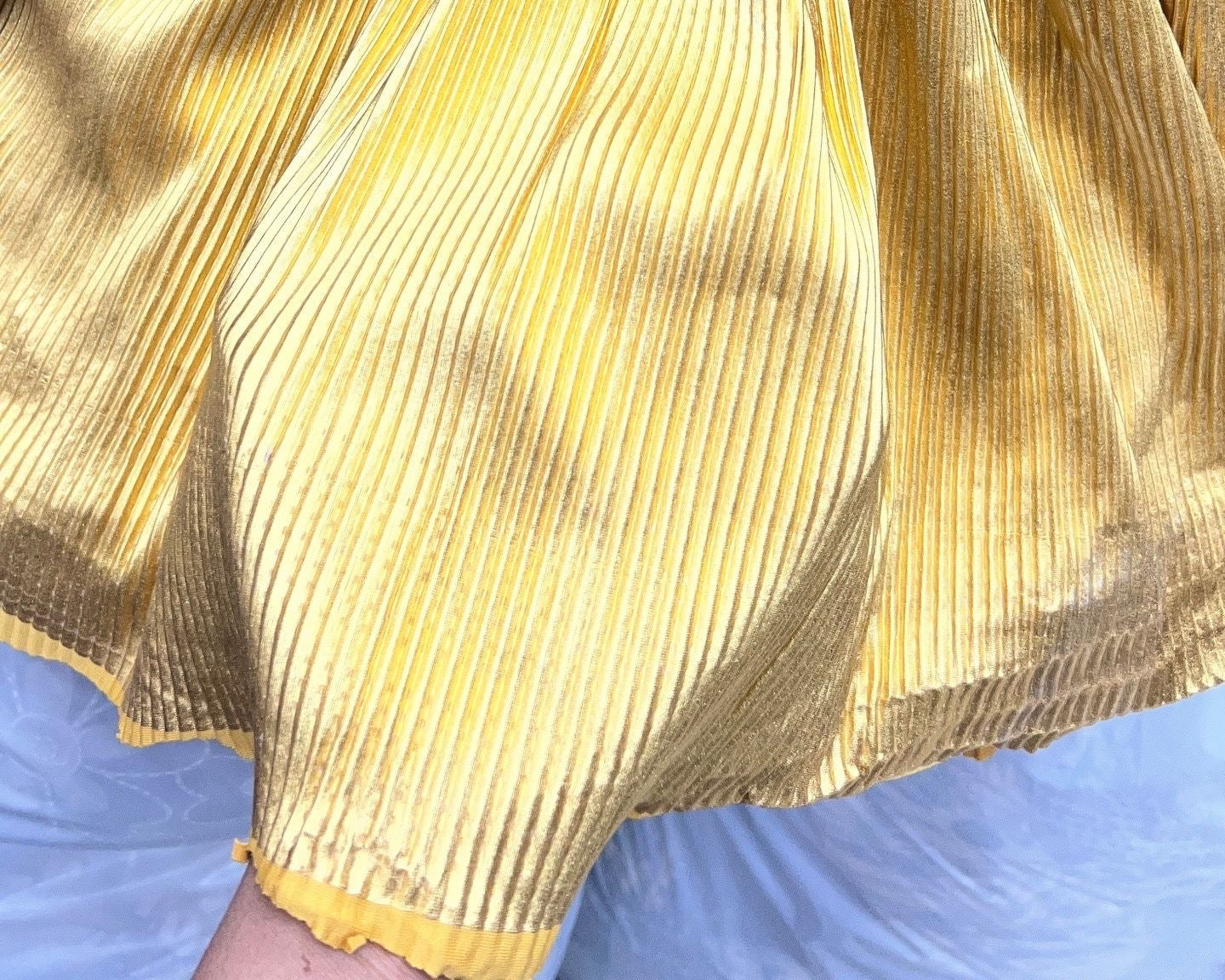 Leather foil pleats fabric