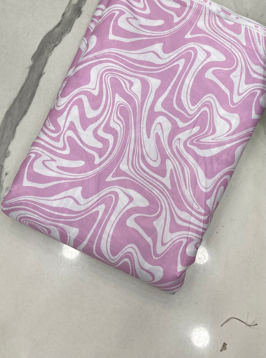 Linen Blend printed Fabric