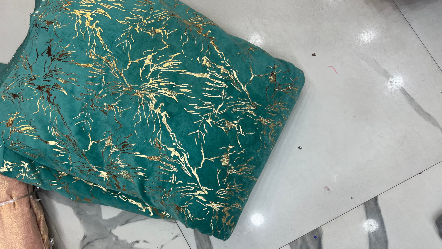 Golden foil fabric