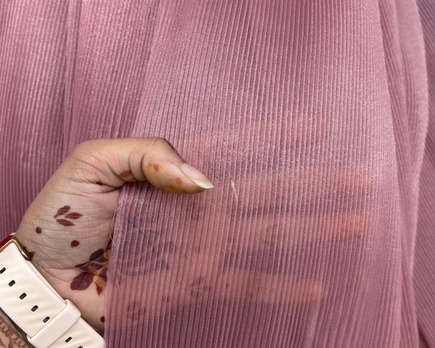 Pleated organza
