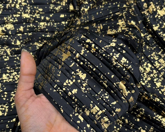 Satin golden foil work