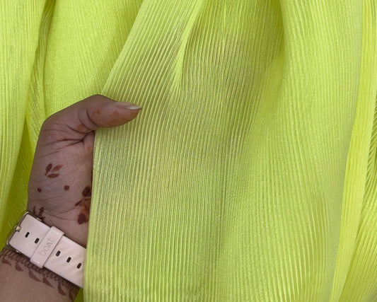 Pleated organza
